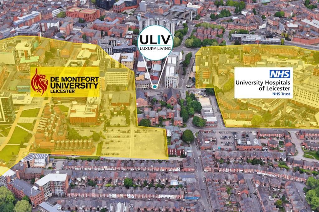 Modern 1-Bed Studio 3D Close To Royal Infirmary & Dmu Leicester Exteriör bild